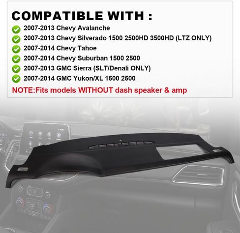 لوحة لوحة أجهزة القياس PIT66 متوافقة مع Chevy Avalanche، Tahoe، Suburban، Silverado، GMC Yukon/Yukon XL، Sierra 2007 2008 2009 2010 2011 2012 2013 2014 بني in Saudi Arabia