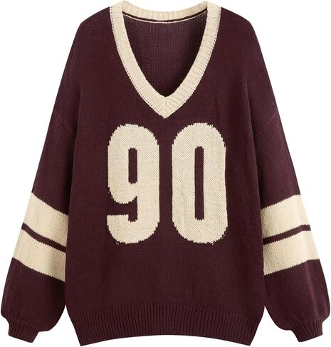 CIDER Knit V-Neck 90 Contrasting Binding Sweater in Saudi Arabia