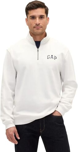 بلوفر GAP الرجالي بشعار التراث وسحاب ربع Mockneck in Saudi Arabia