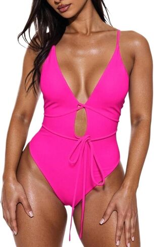 Womens Spaghetti Strap High Cut Sexy Monokini Swimsuit One-Piece Bathing Suit for Beach & Vacation in Saudi Arabia