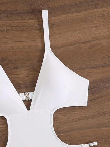 Womens Backless High Cut Sexy Monokini Swimsuit Deep V-Neck Hollow One-Piece Bathing Suit for Beach & Vacation 2026 in Saudi Arabia