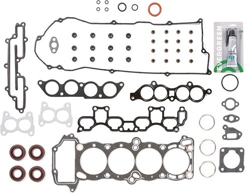 Evergreen SA-9761228148-2 Full Gasket Set Bearings Rings Compatible With/For 95-99 Nissan 200SX Sentra 1.6 DOHC GA16DE in Saudi Arabia