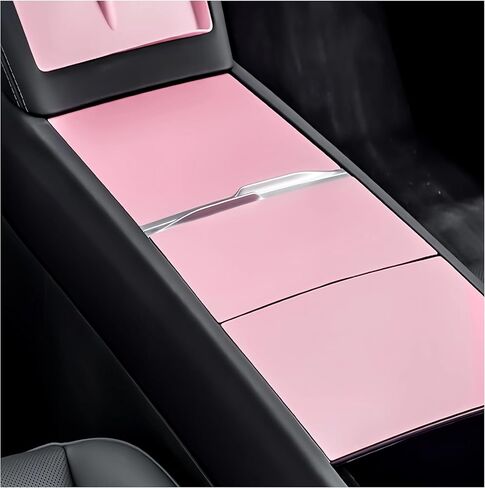 غطاء وحدة التحكم المركزية 3 قطع مصمم لطراز Tesla 3/Y 2021-2025 (ليس للطراز 3 Highland/Model Y Juniper)، ملحقات وحدة التحكم المركزية للطراز 3/Y الداخلي وردي فاتح in Kuwait