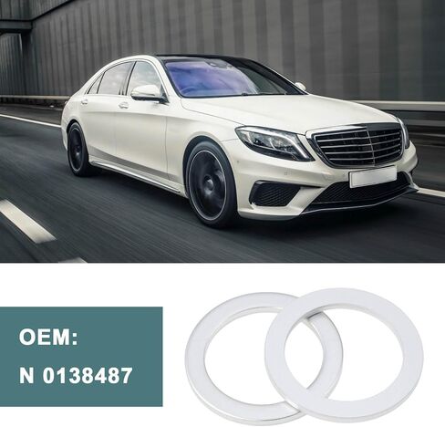 10pcs Car Oil Pipe Aluminum Sealing Ring N 0138487 16x22x1.5mm Compatible with VW in Kuwait