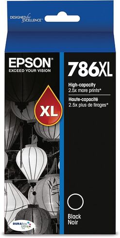 EPSON 786 DURABrite Ultra Ink High Capacity Yellow Cartridge (T786XL420-S) Works with WorkForce WF-5110, WF-5190, WF-5620, WF-5690 in Saudi Arabia