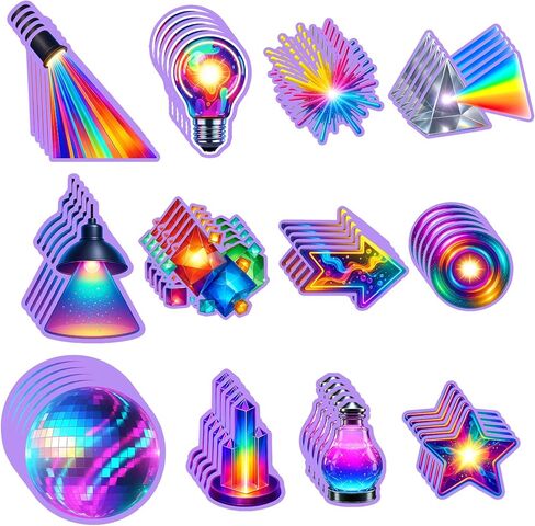 60 Pcs VBS 2026 Cutout Bulk Illumination Decoration Set with Adhesive Dots Colorful VBS Light Bulb Paper Cutouts for Church Theme Birthday Party Decorations Bulletin Board Craft Wall Decor in Saudi Arabia