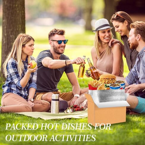 2 Pack Thermal Insulated Shipping Boxes with Aluminum Foil Liner for Frozen Food, Cold Pack & Dry Ice Shipping, 12"x5.5"x7.5" Mailing Boxes for Moving Hot Frozen Food in Kuwait