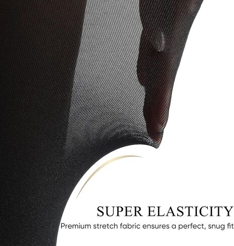 2 Pairs Women's Black Opaque Tights 80D Solid Colored Opaque Microfiber Control Top Pantyhose for Women in Saudi Arabia