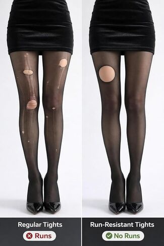 20D Black Sheer Tights for Women Control Top Pantyhose Not Rip with Reinforced Toes in Saudi Arabia