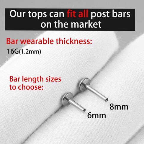 16G ASTM F136 Titanium Threadless/Threaded Studs Crystal with bird Tops for Conch,Tragus,Helix,Lobe Come With 6mm/8mm Lengths Post Flatback earring nose Jewelry in Saudi Arabia