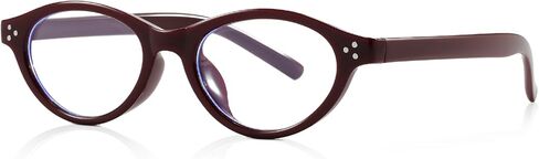 نظارات بيضاوية عصرية من SeverColor للنساء والرجال، نظارات كلاسيكية صغيرة زرقاء اللون تحجب الضوء 90 ثانية in Kuwait