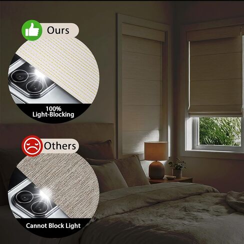 artpuch لا حفر ظلال رومانية لاسلكية للنوافذ، ظلال نافذة التعتيم مع حماية من الأشعة فوق البنفسجية، ستائر النوافذ الرومانية الخصوصية لغرفة النوم غرفة المعيشة مكتب المنزل الداخلي، 34 "ث × 64" ح، البيج in Kuwait