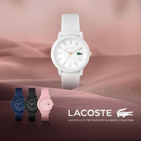 Lacoste.12.12 Women's 3H Quartz Watch, Silicone Strap, Contemporary, Stylish - Premium Fashion Timepiece - Gift for Her, 36mm in Saudi Arabia