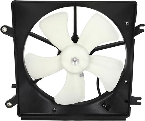 Cooling Fan Assembly Compatible with 1994-1997 for Honda for Accord 2.2L 1997-2001 for Honda for Prelude 2.2L, Black&White Radiator Fan Direct Fit Replacement for Engine Cooling Fan in Saudi Arabia