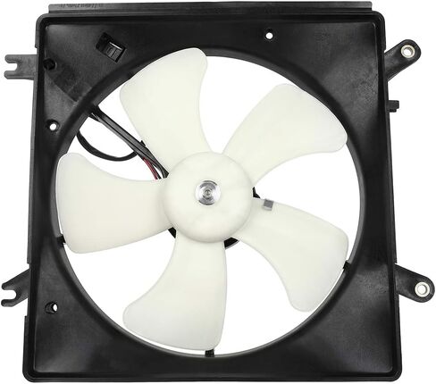 Cooling Fan Assembly Compatible with 1994-1997 for Honda for Accord 2.2L 1997-2001 for Honda for Prelude 2.2L, Black&White Radiator Fan Direct Fit Replacement for Engine Cooling Fan in Saudi Arabia