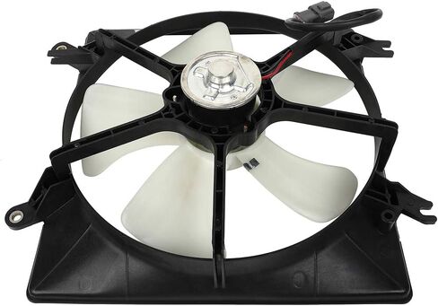 Cooling Fan Assembly Compatible with 1994-1997 for Honda for Accord 2.2L 1997-2001 for Honda for Prelude 2.2L, Black&White Radiator Fan Direct Fit Replacement for Engine Cooling Fan in Saudi Arabia