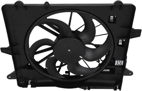 Cooling Fan Assembly Compatible with 2005-2010 for Ford for Mustang 4.6L 2005-2010 for Ford for Mustang 4.0L, Black Radiator Fan Direct Fit Replacement for Engine Cooling Fan in Saudi Arabia