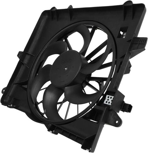 Cooling Fan Assembly Compatible with 2005-2010 for Ford for Mustang 4.6L 2005-2010 for Ford for Mustang 4.0L, Black Radiator Fan Direct Fit Replacement for Engine Cooling Fan in Saudi Arabia