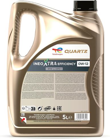 زيت محرك كوارتز إنيو عالي الكفاءة، 0W-12، 5 لتر (عبوة من قطعة واحدة) in Kuwait