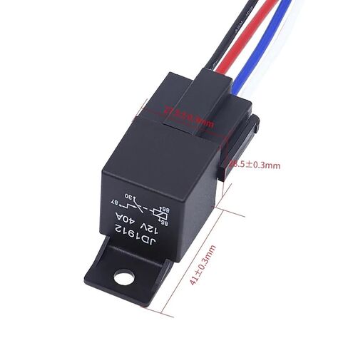 12V 40A Waterproof Automotive Relay with Socket, 5 Pack, Black Red Copper Terminals, Sealed General Purpose Car Relay (12V 5PIN) in Saudi Arabia