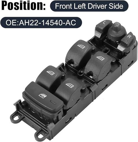 مفتاح نافذة الطاقة الجانبي للسائق الرئيسي متوافق مع Land Rover LR2 2011-2015 Range Rover Sport 2010-2013 LR4 2010-2016 AH22-14540-AC in Kuwait