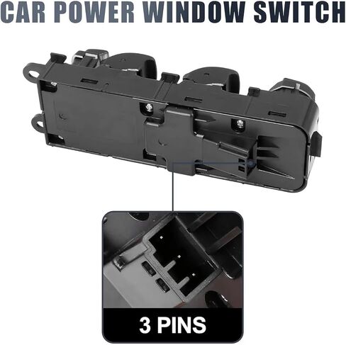 مفتاح نافذة الطاقة الجانبي للسائق الرئيسي متوافق مع Land Rover LR2 2011-2015 Range Rover Sport 2010-2013 LR4 2010-2016 AH22-14540-AC in Kuwait