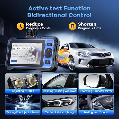 MUCAR 682 أداة مسح ضوئي ثنائية الاتجاه بمساعدة AI-Assisted obd2، ماسح ضوئي لجميع أنظمة السيارة، أداة تشخيص ماسح ضوئي obd2 مع اختبار نشط، ماسح ضوئي تشخيصي للسيارة مع 20+ إعادة تعيين، can FD & fca sgw، تحديث مجاني in Kuwait