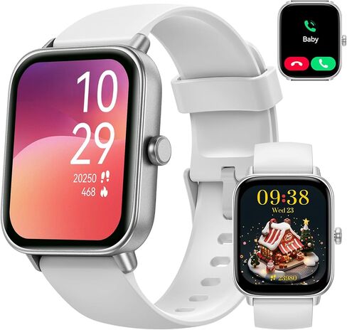 Smart Watch 1.8'' Large Display, Smart Watches for Women Men with 60dB Clear Calls, 24/7 Health Monitoring, Fitness Tracking, Waterproof Fitness Tracker Watch for Android iOS in Kuwait