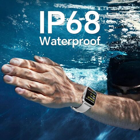 Smart Watch 1.8'' Large Display, Smart Watches for Women Men with 60dB Clear Calls, 24/7 Health Monitoring, Fitness Tracking, Waterproof Fitness Tracker Watch for Android iOS in Kuwait