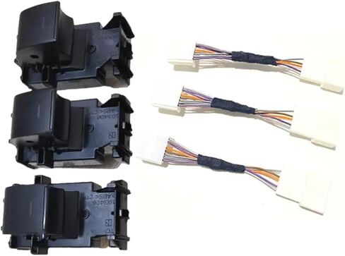 1-4 قطع LED مضاءة مجموعة مفاتيح نافذة واحدة للطاقة متوافقة مع Toyota Yaris Cross Sienna Rav4 Rav 4 Chr Corolla 19-2022 ترقية الإضاءة الخلفية (مجموعة 4 قطع) in Kuwait