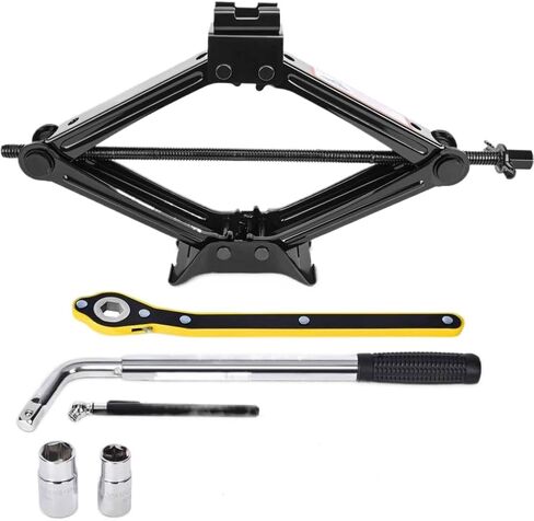 2.5 Ton Scissor Jack 5511 Lbs Tire Jack Tool with Lug Wrench Compatible with Universal Car in Kuwait
