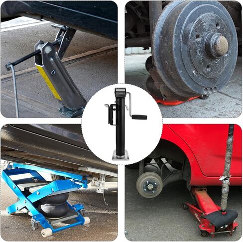 Milisten Manual Trailer Support Stabilizer Jack 900kg Load Capacity Black Side Crank Vehicle Lifting Supporter for Campervan Yacht Outrigger Stabilizing Equipment in Saudi Arabia