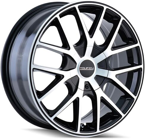 TR60 18x8، نمط الترباس: 5x108/4.5، الإزاحة: 40، وجه أسود/آلي/حلقة سوداء، مجموعة من 1 in Saudi Arabia