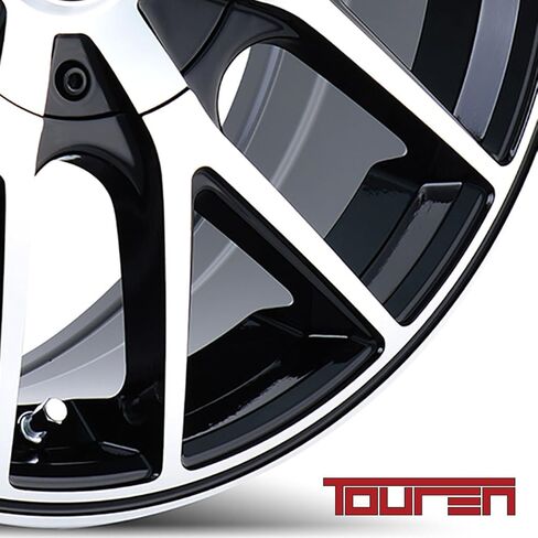 TR60 18x8، نمط الترباس: 5x108/4.5، الإزاحة: 40، وجه أسود/آلي/حلقة سوداء، مجموعة من 1 in Saudi Arabia