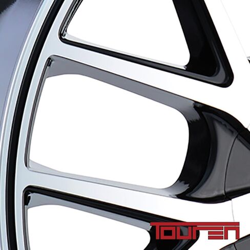 TR60 18x8، نمط الترباس: 5x108/4.5، الإزاحة: 40، وجه أسود/آلي/حلقة سوداء، مجموعة من 1 in Saudi Arabia