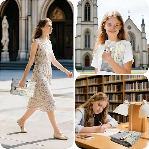 Bible Cover Case for Women,Bible Bag,Bible Study Supplies,Book Lovers Gifts for Women Readers in Saudi Arabia