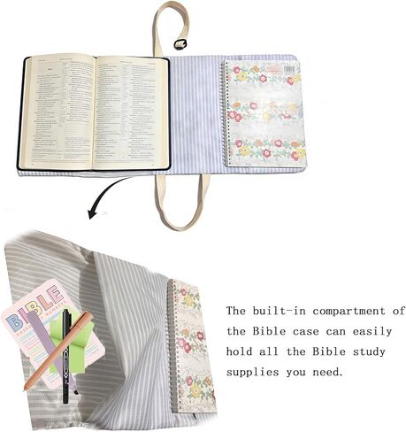 Bible Cover Case for Women,Bible Bag,Bible Study Supplies,Book Lovers Gifts for Women Readers in Saudi Arabia
