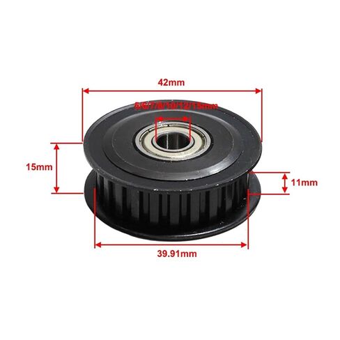 Wheel XL25 Tooth Steel Black Wheel Bearing Tooth Width 11 Idler Pulley Bore 5/6/7/8/10/12/15mm(8mm,Without Teeth) in Saudi Arabia