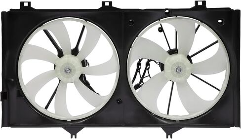 مجموعة مروحة التبريد متوافقة مع 2007-2011 لسيارة Toyota for Camry 3.5L 2007-2012 لسيارة Lexus لـ ES350 3.5L، مروحة مشعاع باللونين الأبيض والأسود مناسبة مباشرة للاستبدال لمروحة تبريد المحرك in Saudi Arabia