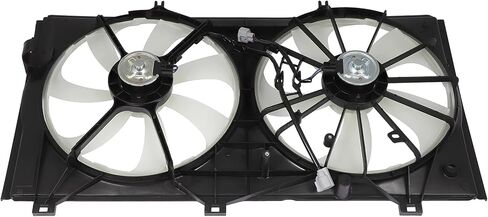 مجموعة مروحة التبريد متوافقة مع 2007-2011 لسيارة Toyota for Camry 3.5L 2007-2012 لسيارة Lexus لـ ES350 3.5L، مروحة مشعاع باللونين الأبيض والأسود مناسبة مباشرة للاستبدال لمروحة تبريد المحرك in Saudi Arabia