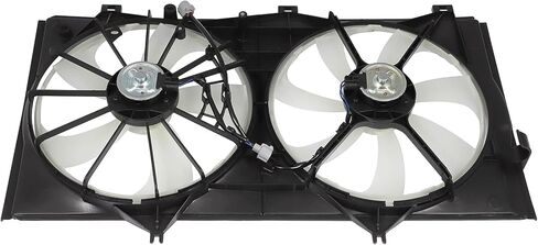 مجموعة مروحة التبريد متوافقة مع 2007-2011 لسيارة Toyota for Camry 3.5L 2007-2012 لسيارة Lexus لـ ES350 3.5L، مروحة مشعاع باللونين الأبيض والأسود مناسبة مباشرة للاستبدال لمروحة تبريد المحرك in Saudi Arabia