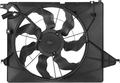 Cooling Fan Assembly Compatible with 2013-2019 for Hyundai for Santa Fe XL 3.3L 2014-2015 for Kia for Sorento 3.3L, Black Radiator Fan Direct Fit Replacement for Engine Cooling Fan in Saudi Arabia