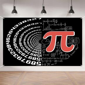 Aperturee Math Pi Day Banner 70.8 x 43.3 Inch, Happy Pi Day Backdrop Mathematical Equations and Pi Symbol Decoration for Math Lovers and Educators for Party Home Office in Kuwait