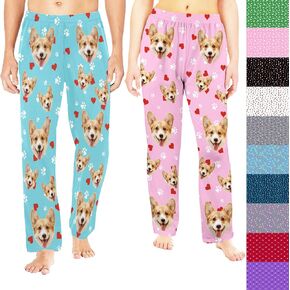 Personalized Pajamas Pants with Pocket,Funny Pjs For Men Women Customized Pjs Couple Pj Trousers in Saudi Arabia