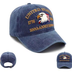 250th Anniversary USA Hat 250th Anniversary Patriotic Style Hat with Embroidered Adjustable Baseball Cap in Saudi Arabia