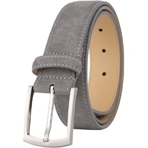 Genuine Suede Belt for Men's Leather Belt Casual Jeans Pants Dress Blet 1 3/8" Wide Golf Belt in Kuwait