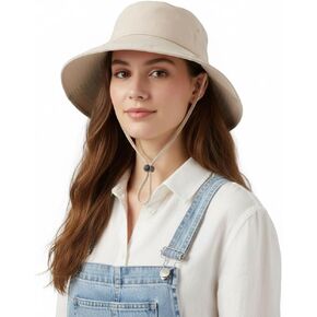 قبعة شمسية للنساء مع فتحة ذيل حصان بحافة واسعة قابلة للطي، قبعة صيد للشاطئ في الهواء الطلق، حماية من الأشعة فوق البنفسجية in Kuwait