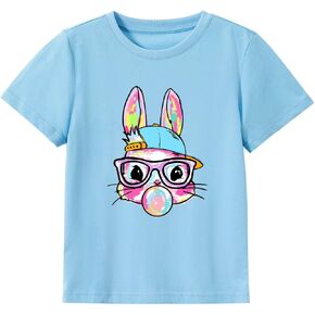 Toddler Easter Bunny Shirt Boys Girls Happy Easter Graphic T-Shirt Outfit Clothes for Kids 2-7T in Kuwait