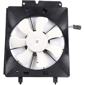 Radiator Cooling Fan Assembly Compatible with 2002-2006 for Honda for CR-V 2.4L 2003-2006 for Honda for Element 2.4L, Black&White Radiator Fan Direct Fit Replacement for Engine Cooling Fan in Saudi Arabia