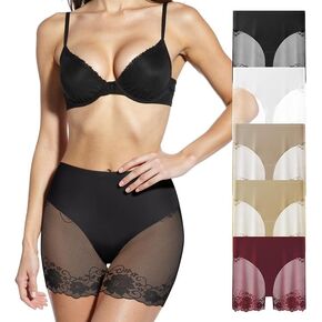 ملابس داخلية نسائية بوكسر، سراويل داخلية شبكية مرقعة من الدانتيل قابلة للتمدد، سراويل داخلية ناعمة ومريحة تسمح بمرور الهواء للتحكم في البطن in Kuwait